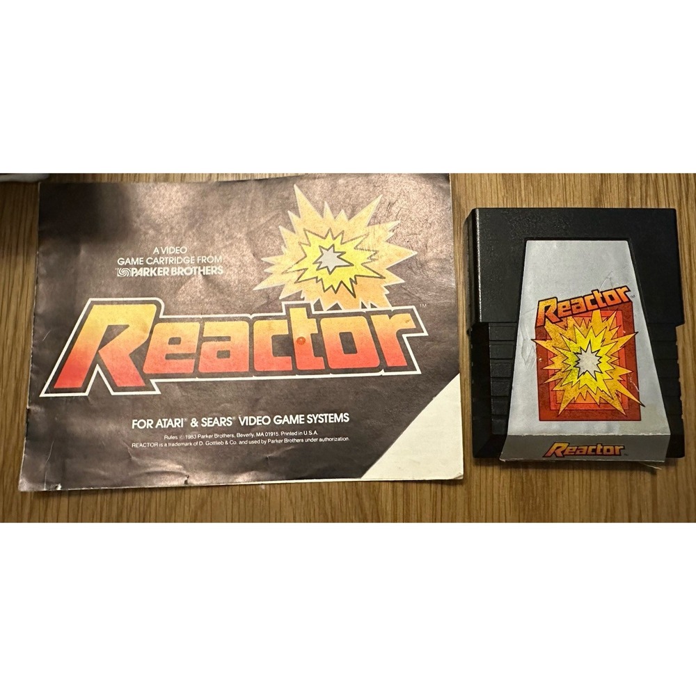 Reactor Atari 2600 1983 Parker Brothers Action Retro Video Game with Manual